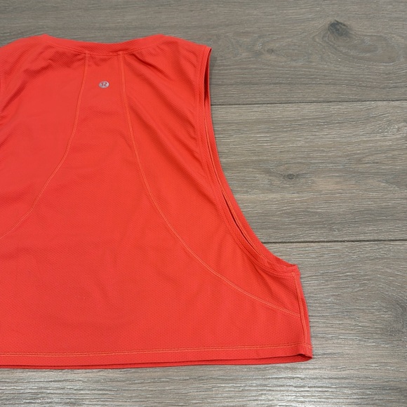 LULULEMON Pink Punch Muscle Love Crop Tank *Tough Active Workout Gym Top Size 10 - Picture 7 of 12